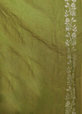 Green Jamdani Cotton Saree Without Blouse Piece