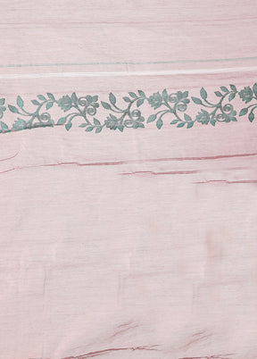 Purple Jamdani Cotton Saree Without Blouse Piece
