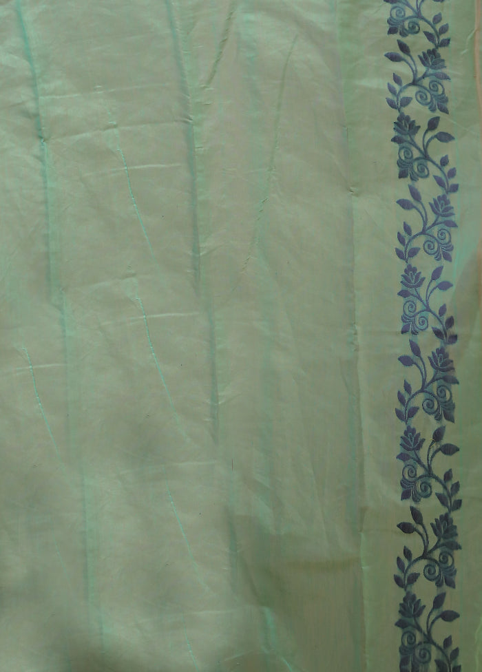 Green Jamdani Cotton Saree Without Blouse Piece