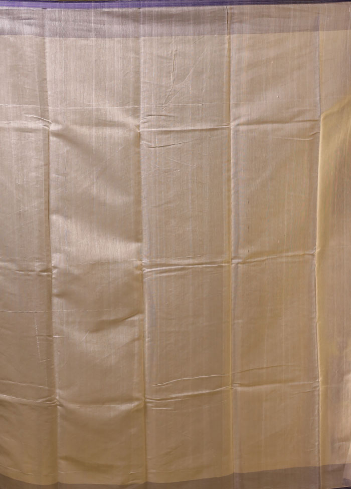 Cream Jamdani Cotton Saree Without Blouse Piece