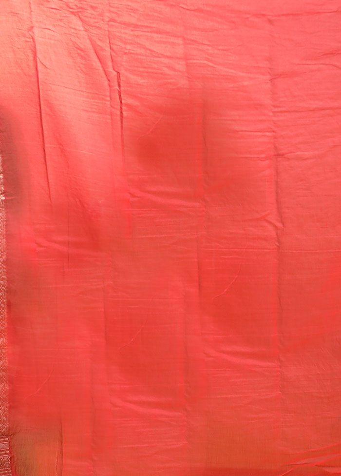 White Kora Silk Saree With Blouse Piece