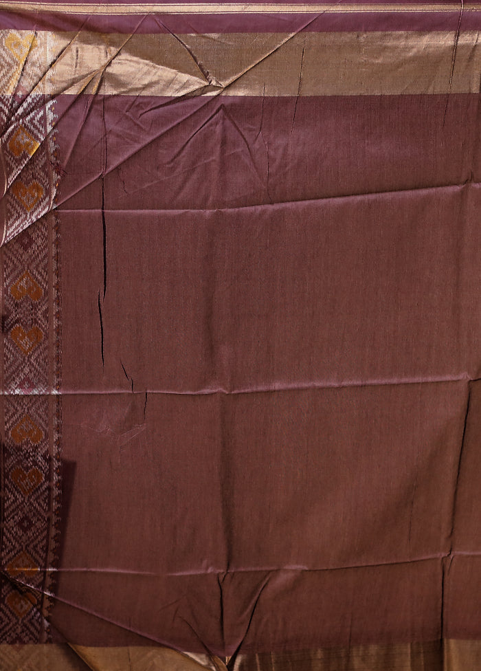 Purple Tussar Silk Saree With Blouse Piece