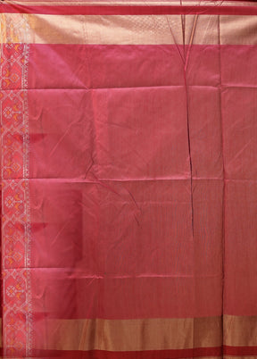Pink Tussar Silk Saree With Blouse Piece