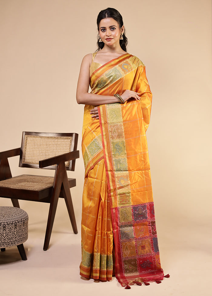 Multicolor Tussar Silk Saree With Blouse Piece