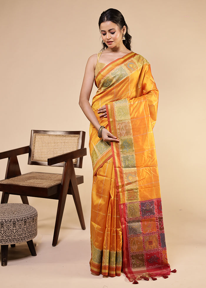 Multicolor Tussar Silk Saree With Blouse Piece