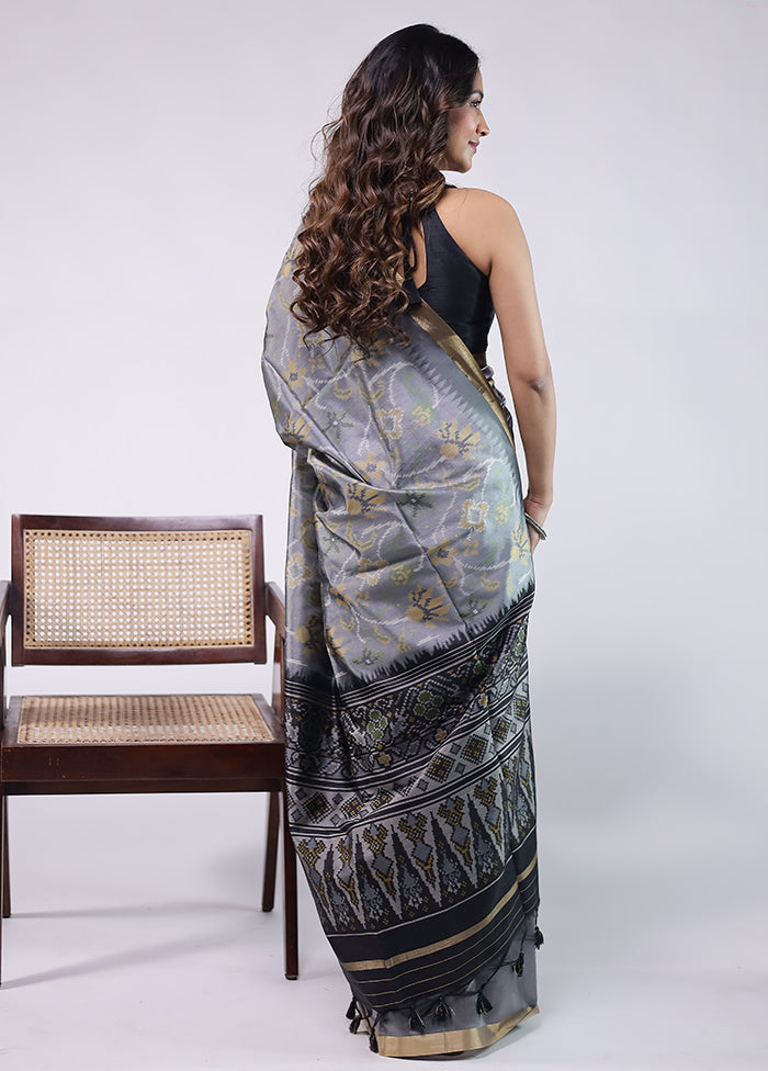 Purple Tussar Silk Saree With Blouse Piece
