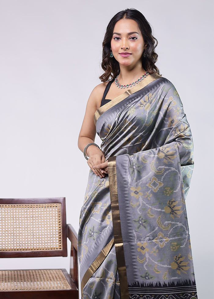 Purple Tussar Silk Saree With Blouse Piece