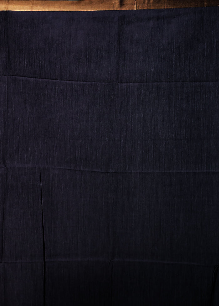 Purple Tussar Silk Saree With Blouse Piece
