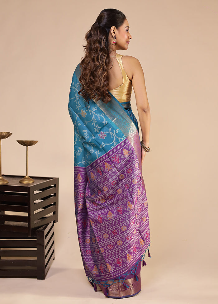 Green Tussar Silk Saree With Blouse Piece