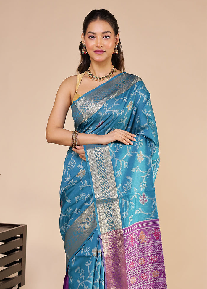 Green Tussar Silk Saree With Blouse Piece