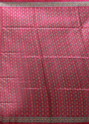 Pink Tussar Silk Saree With Blouse Piece