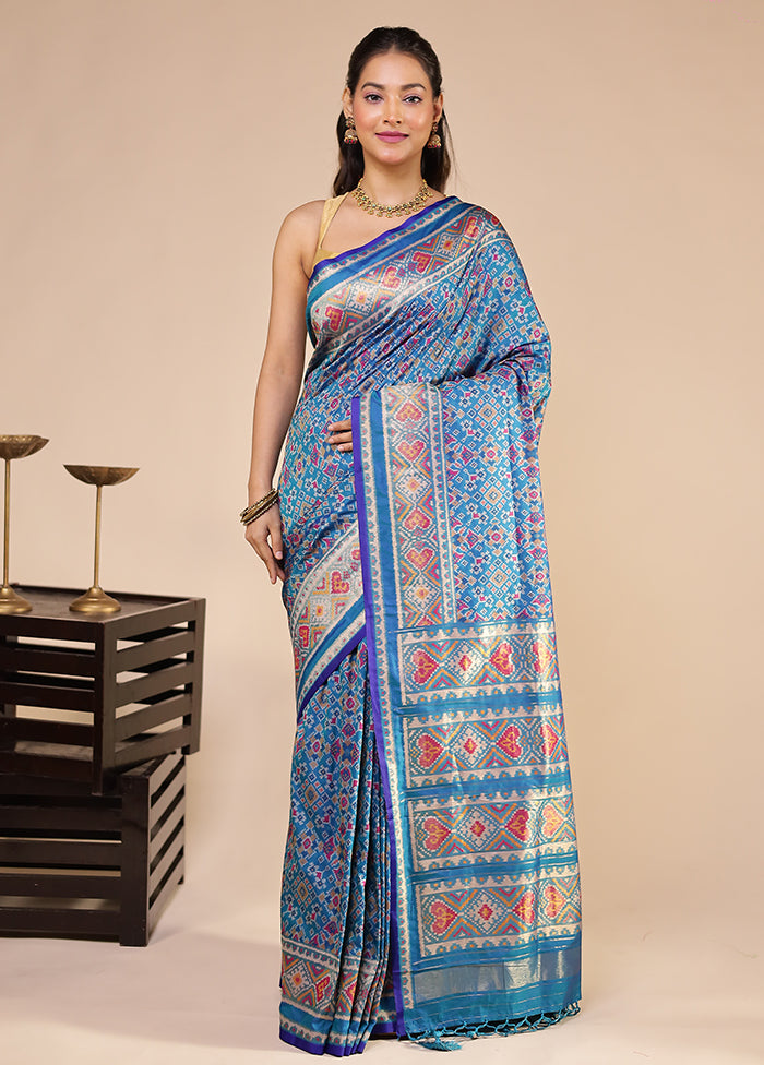 Green Dupion Silk Saree With Blouse Piece