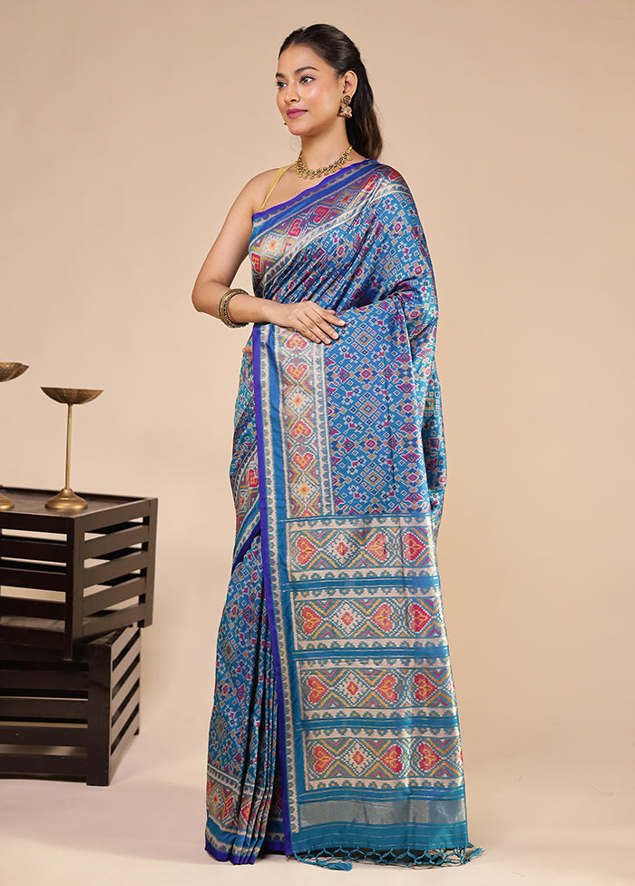 Green Dupion Silk Saree With Blouse Piece
