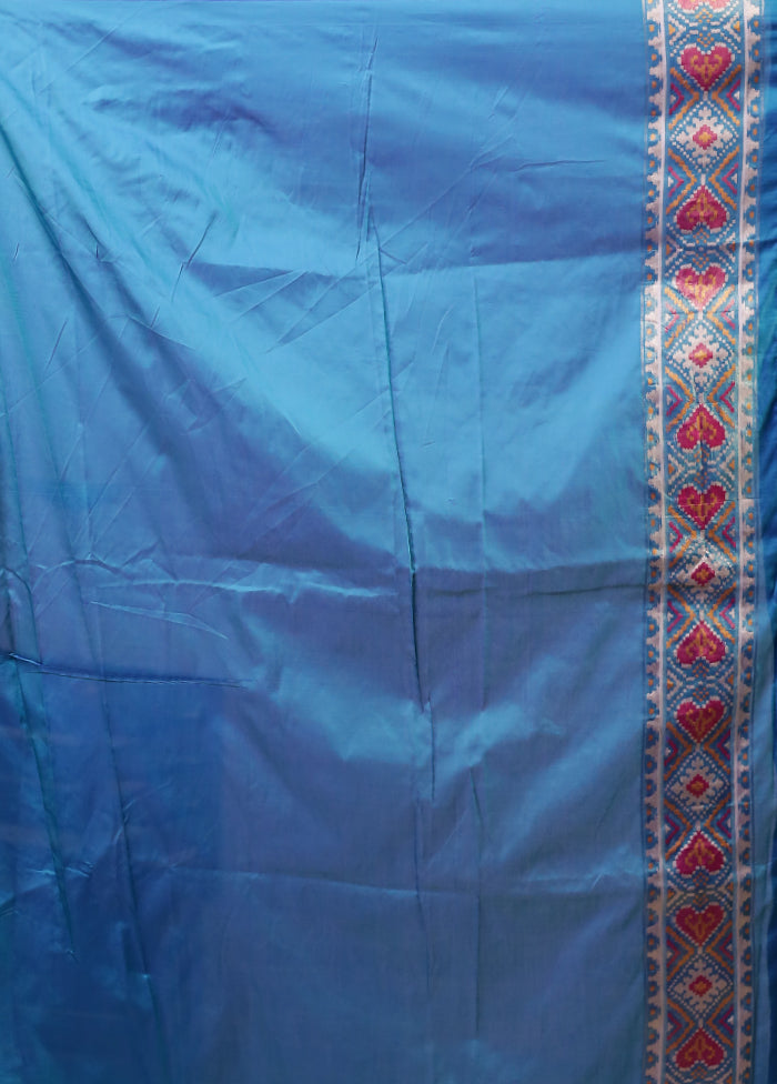 Green Dupion Silk Saree With Blouse Piece