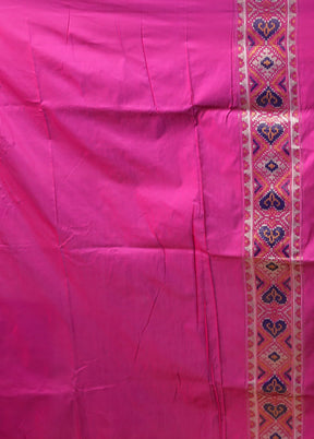 Purple Dupion Silk Saree With Blouse Piece