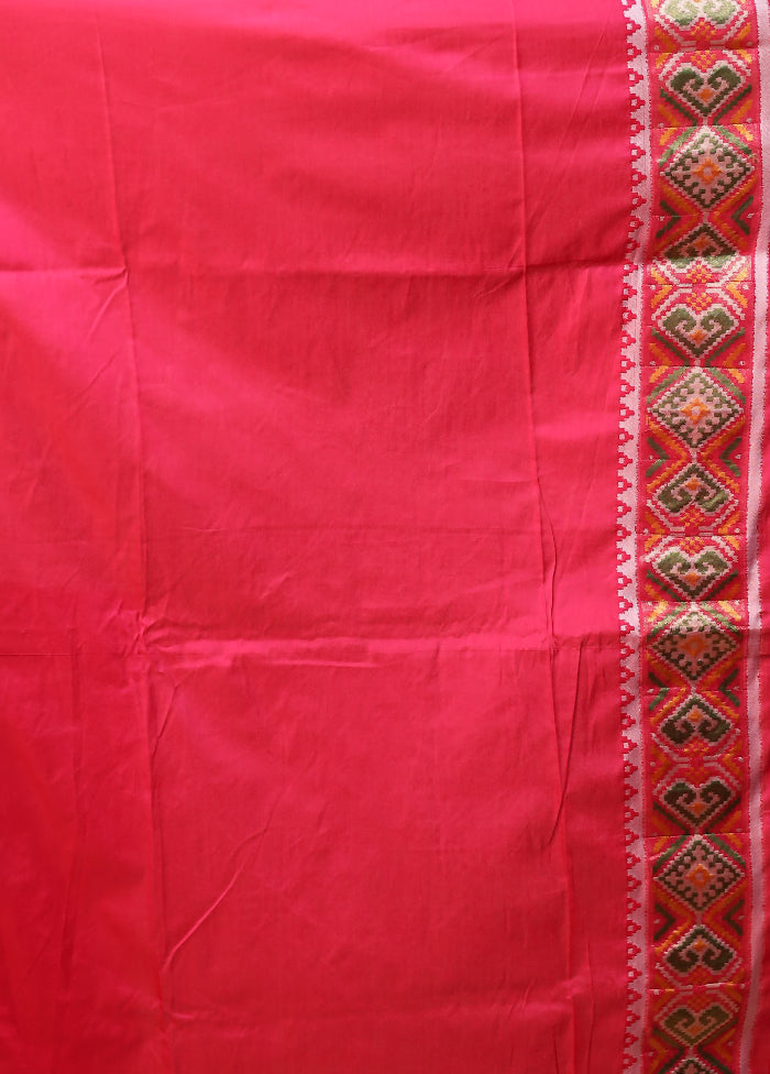 Pink Dupion Silk Saree With Blouse Piece