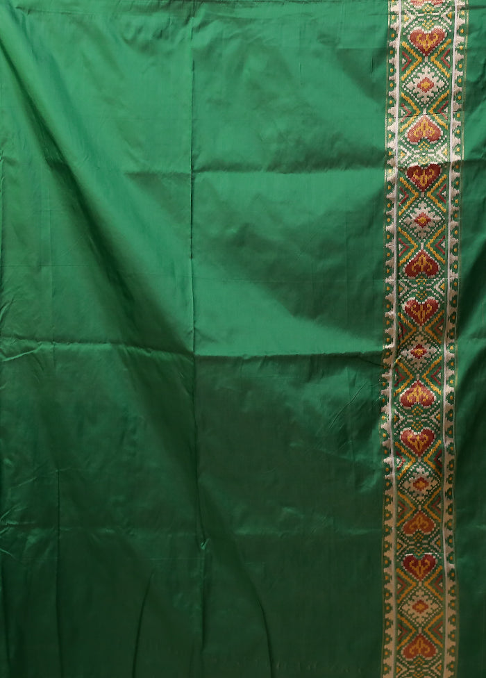 Green Dupion Silk Saree With Blouse Piece
