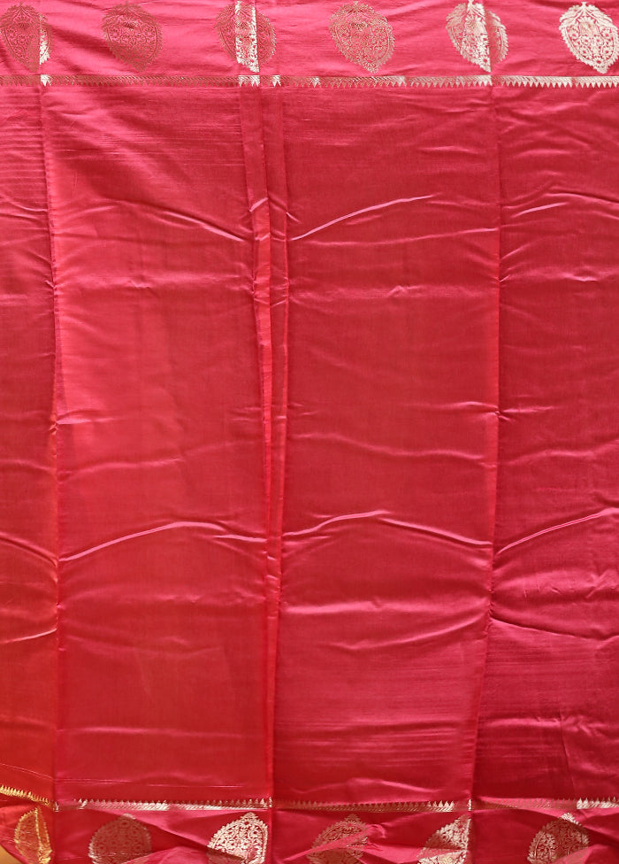 Purple Dupion Silk Saree With Blouse Piece