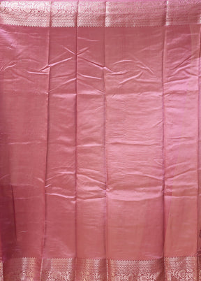 Purple Handloom Dupion Pure Silk Saree With Blouse Piece