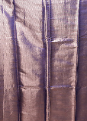 Blue Dupion Silk Saree With Blouse Piece