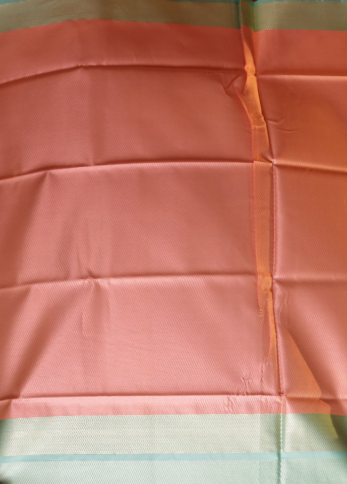 Pink Kora Silk Saree With Blouse Piece