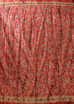 Pink Printed Silk Saree Without Blouse Piece