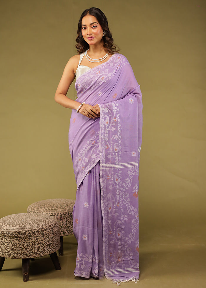 Blue Matka Silk Saree With Blouse Piece