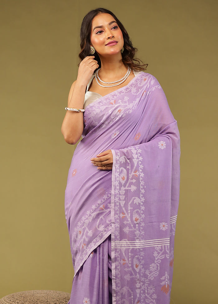 Blue Matka Silk Saree With Blouse Piece