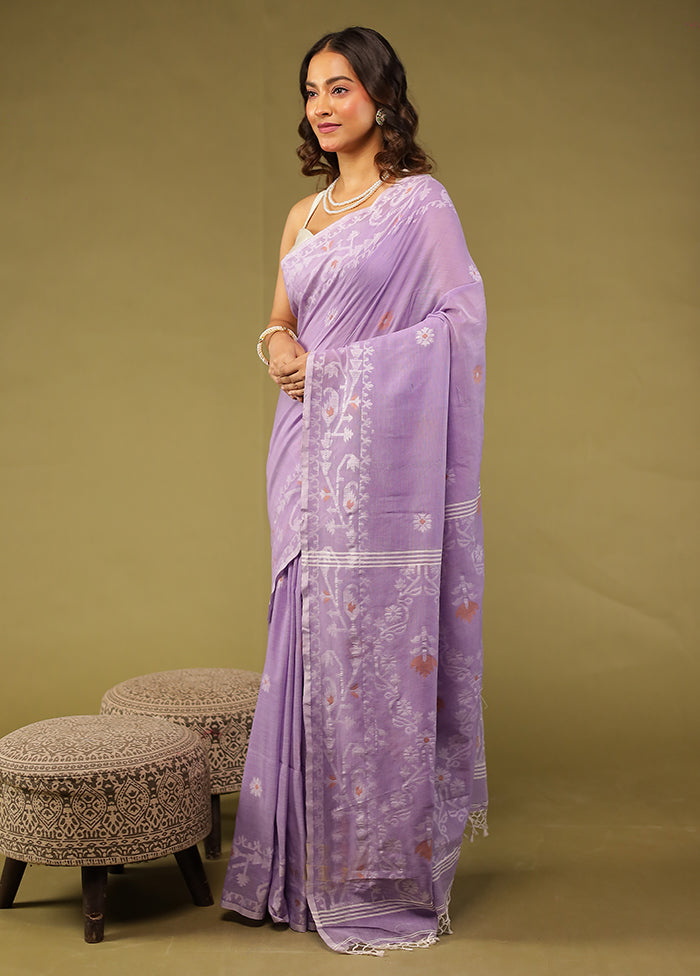 Blue Matka Silk Saree With Blouse Piece