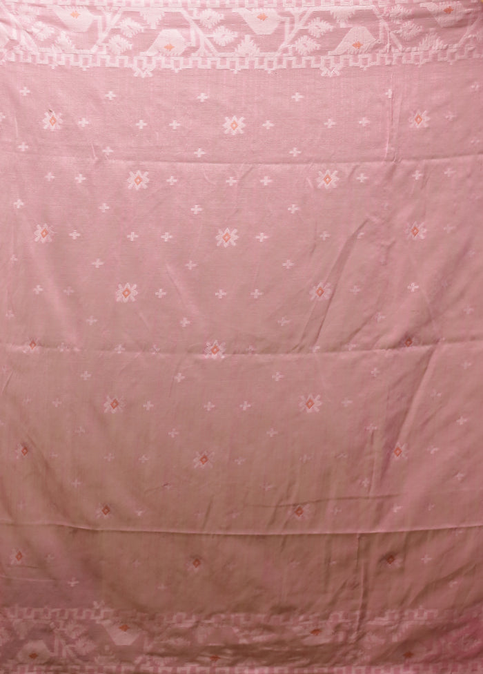Pink Matka Silk Saree With Blouse Piece