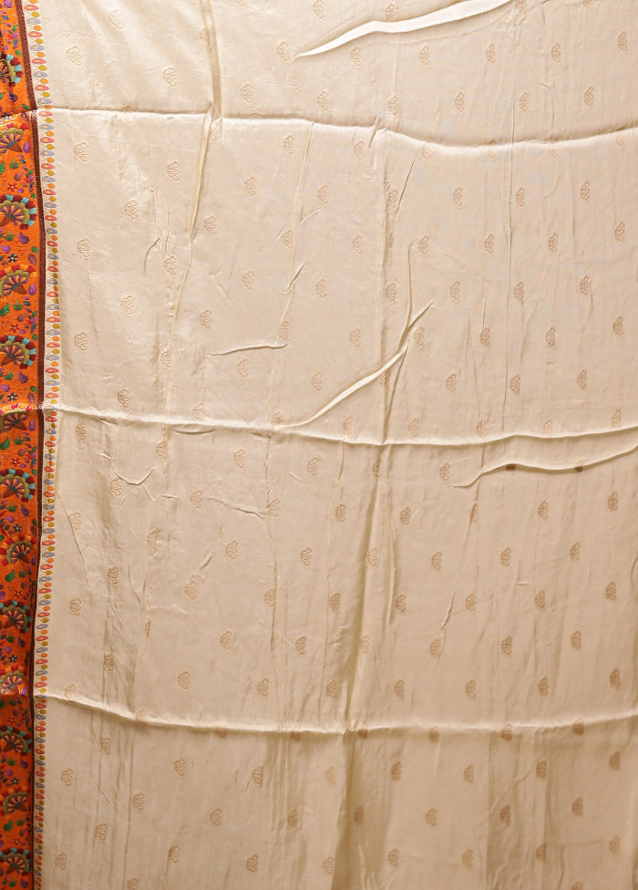 Multicolor Dupion Silk Saree With Blouse Piece