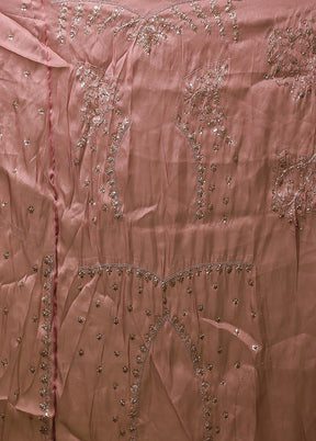 Pink Georgette Saree With Blouse Piece