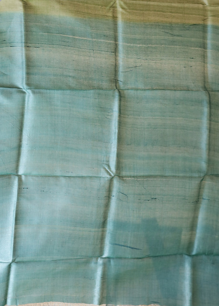 Multicolor Handloom Tussar Pure Silk Saree With Blouse Piece