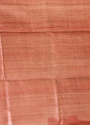 Multicolor Handloom Tussar Pure Silk Saree With Blouse Piece