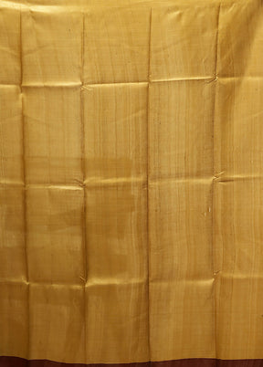 Yellow Printed Pure Silk Saree Without Blouse Piece