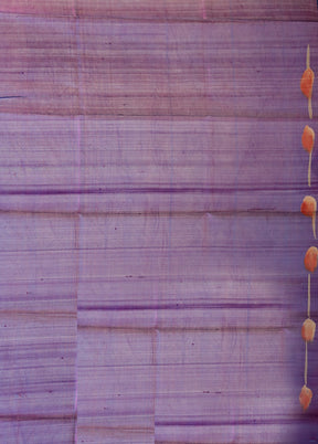 Purple Printed Pure Silk Saree Without Blouse Piece