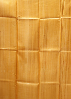 Cream Handloom Tussar Pure Silk Saree With Blouse Piece