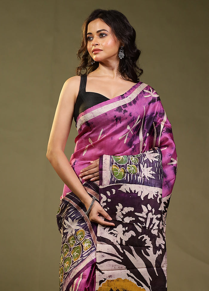 Multicolor Printed Pure Silk Saree Without Blouse Piece