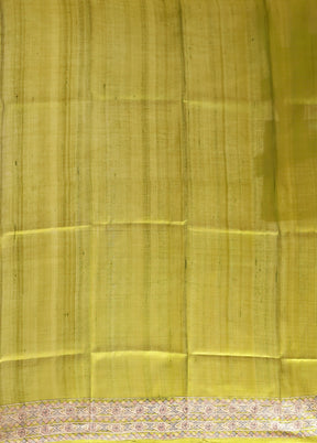 Green Printed Pure Silk Saree Without Blouse Piece