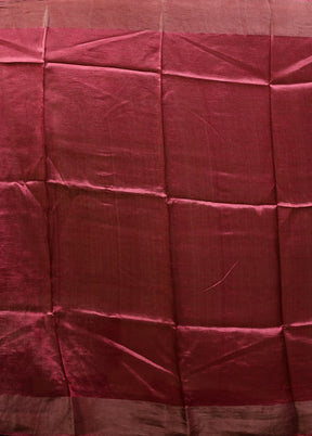 Cream Tussar Silk Saree With Blouse Piece