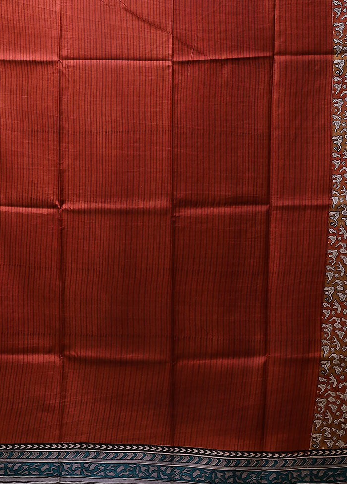 Multicolor Printed Pure Silk Saree Without Blouse Piece