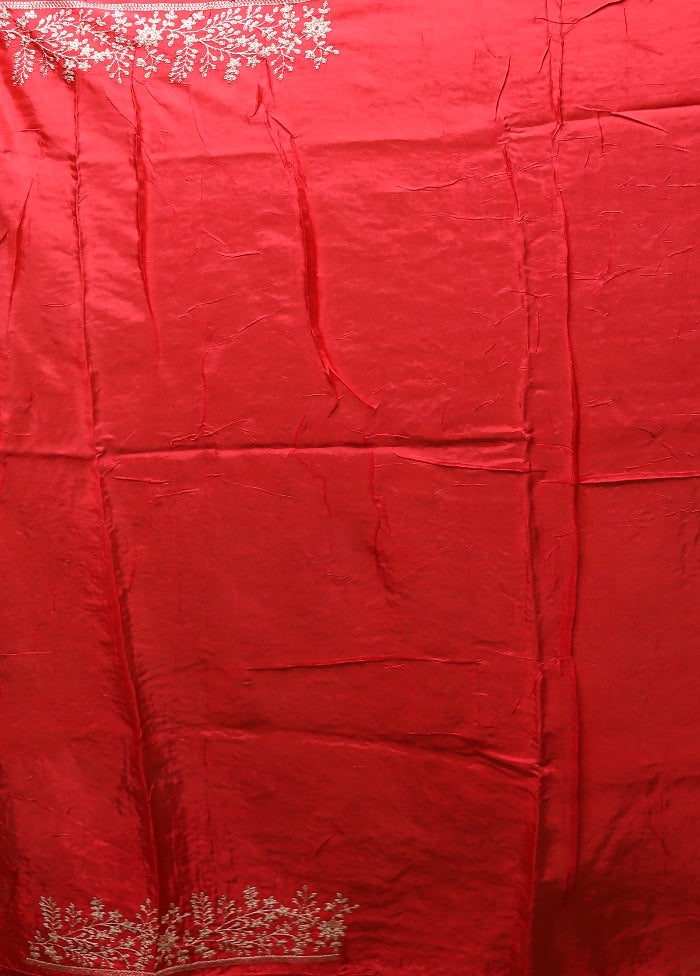 Pink Organza Saree With Blouse Piece