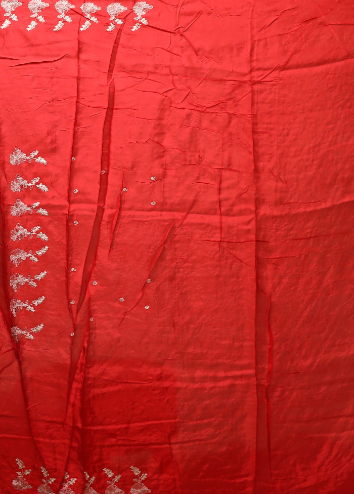 Grey Organza Saree With Blouse Piece