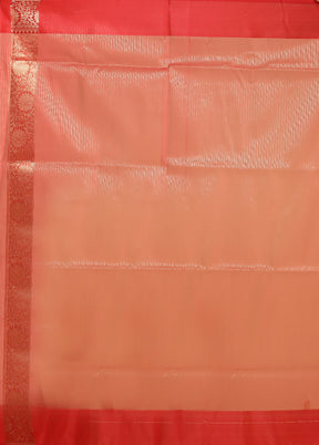 Cream Organza Saree With Blouse Piece