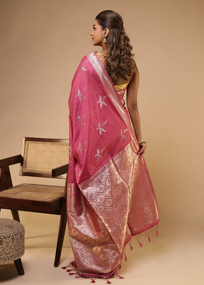 Multicolor Dupion Silk Saree With Blouse Piece