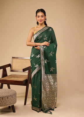 Multicolor Dupion Silk Saree With Blouse Piece