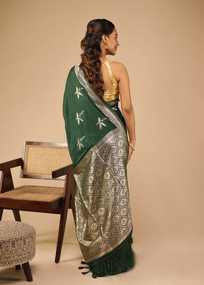 Multicolor Dupion Silk Saree With Blouse Piece