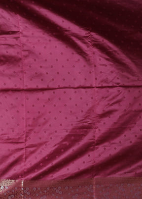 Purple Dupion Silk Saree With Blouse Piece