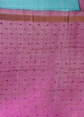 Green Dupion Silk Saree With Blouse Piece