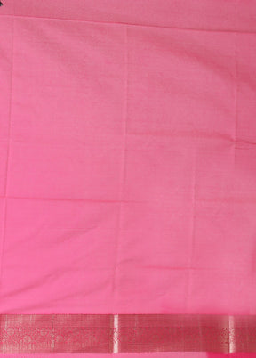 Pink Dupion Silk Saree With Blouse Piece